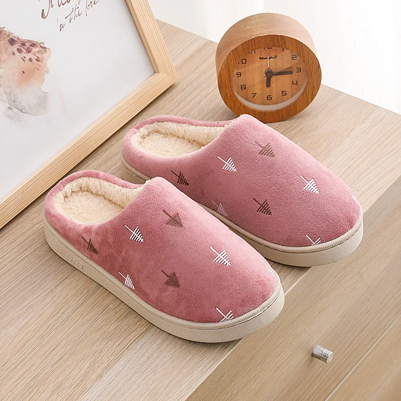 2019 зимние хлопковые тапочки для пар мужские теплые Нескользящие красивые