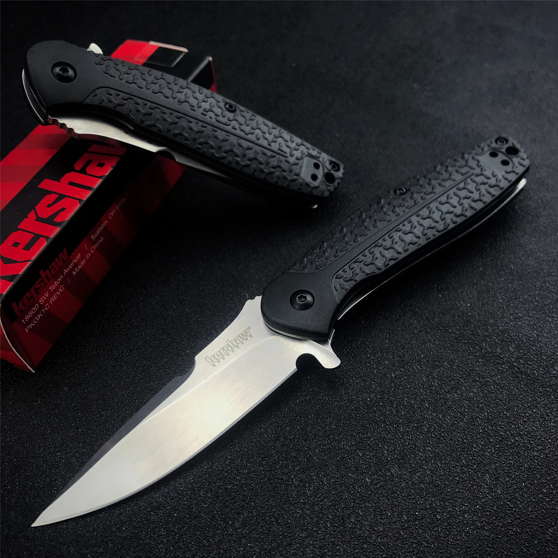 

Kershaw 1970 Pocket Folding Knife Outdoor Survival Rescue Knife Multi Function EDC Tool Kitchen Paring Utility Camping Hunting