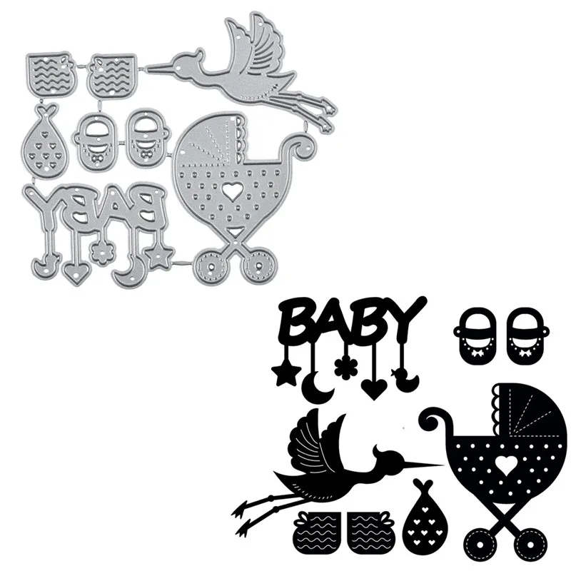Металлические Вырубные штампы YaMinSanNiO 2019 детская коляска с мешками и краном для
