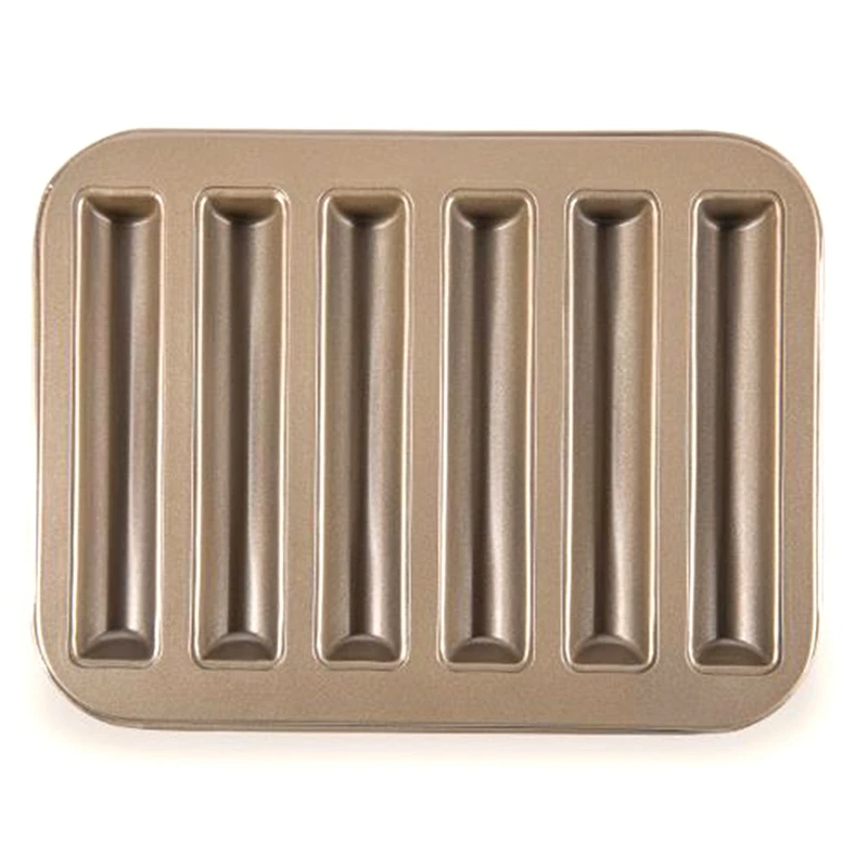 

6 Holes Strip Shape Cupcake Pan Cupcake Mold Muffin Pan Carbon Steel Baking Pan Non Stick Bakeware Biscuit Pan