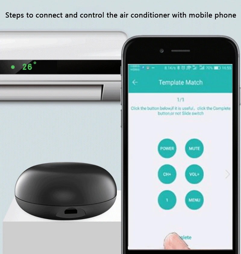 

1Pc WiFi-IR Universal Remote USB Charging Smart Home Control For Air Conditioner TV Appliances With Tuya/Smart Life APP