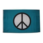 Символ мира, зеленый флаг 3x5 футов, баннер 100D 150x90 см, полиэстер, латунные люверсы, индивидуальный флаг
