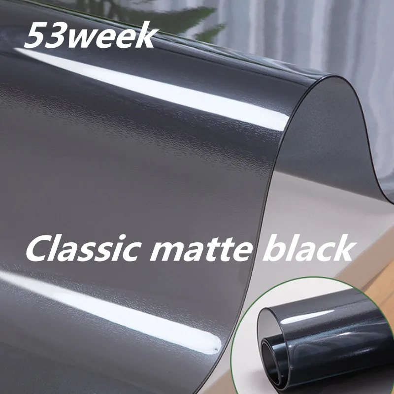 Черная матовая мягкая скатерть из ПВХ водонепроницаемая маслостойкая Скатерть