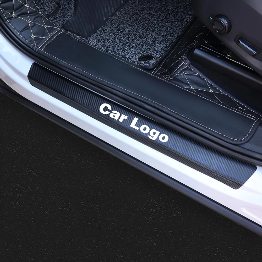 4 шт. защитные наклейки на порог автомобиля VW Pasat B5 B6 B7 B8 B9 CC Beetle Tiguan Touareg Sharan T4