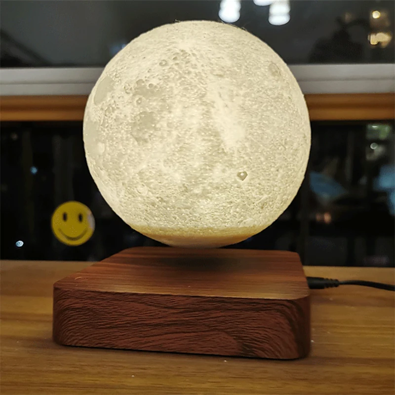 저렴한 새로운 디자인 크리에이티브 3D 자기 부상 달 램프 야간 조명 회전 Led 달 플로팅 램프, 홈 인테리어 선물