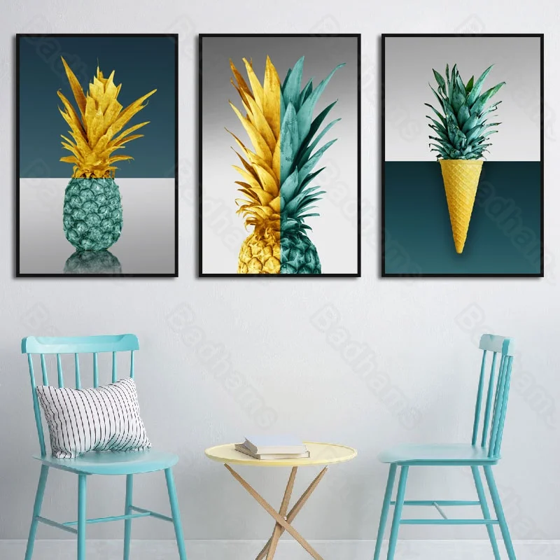 Декор в скандинавском стиле домашняя гостиная бескаркасная холщовая Триптих