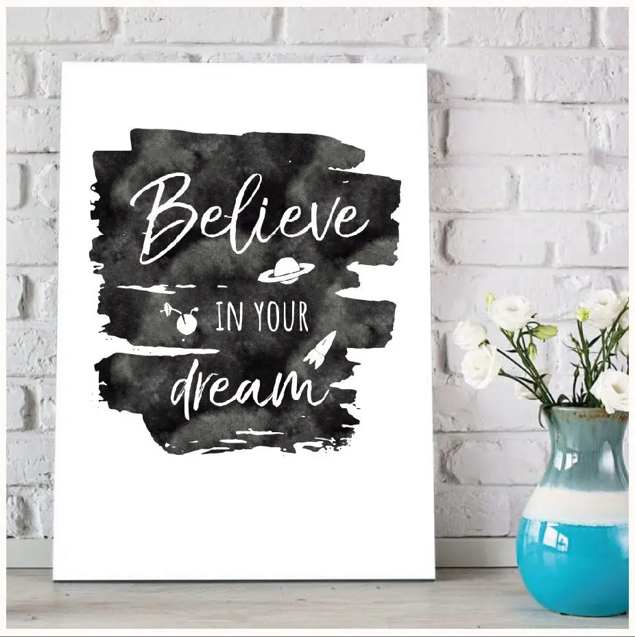 

Believe Dream Design Canvas Table-S64