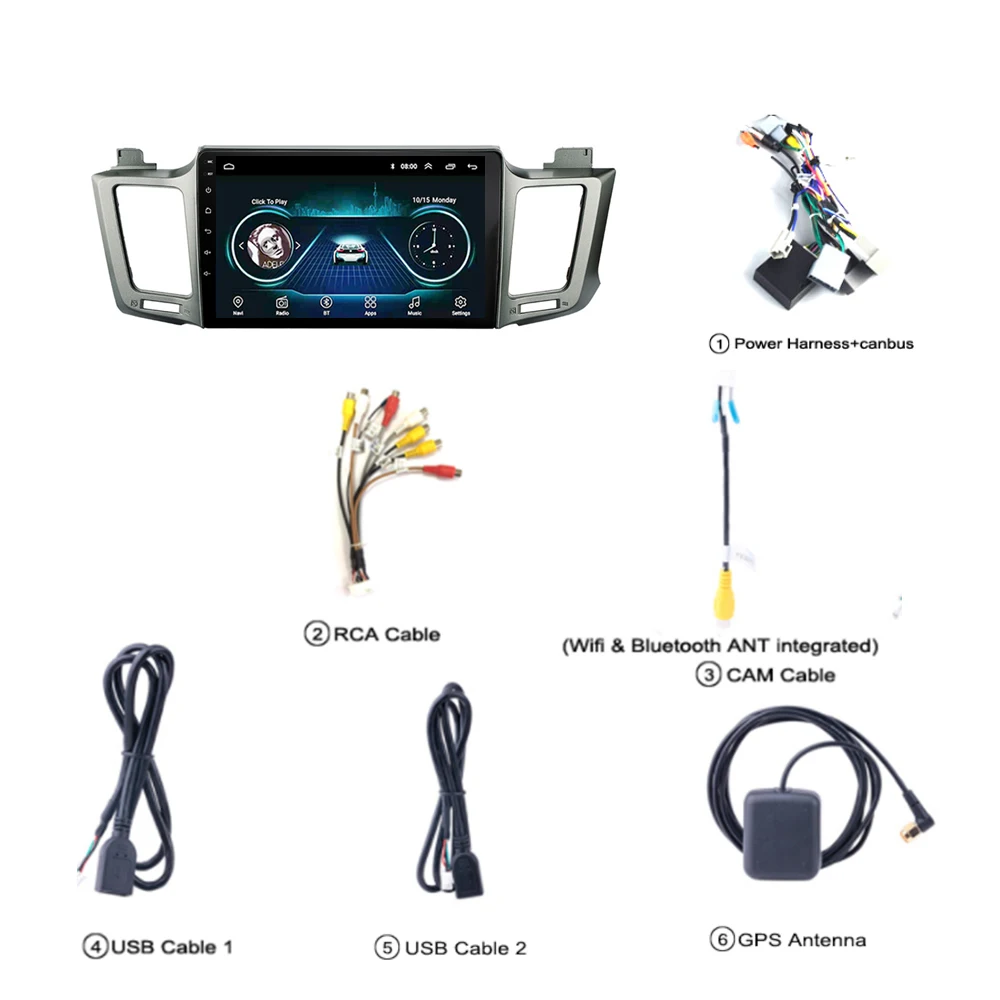 Автомобильная Радио для Toyota RAV4 2012 2018 мультимедийная система Android 8 1 10 &quotgps