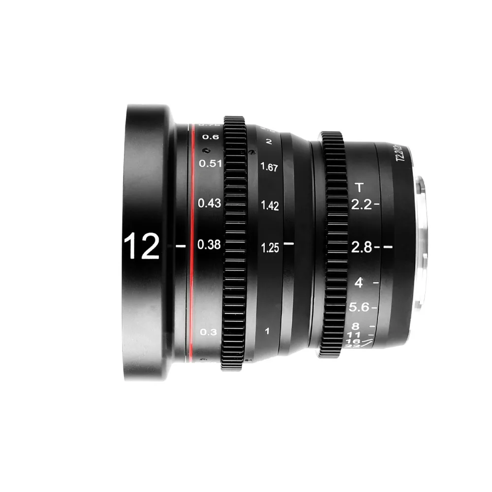 Meike MK 12 мм T2.2 большая апертура ручная фокусировка Cine объектив для Micro Four Thirds(MFT, M4/3) крепление для Olympus Panasonic+ подарок