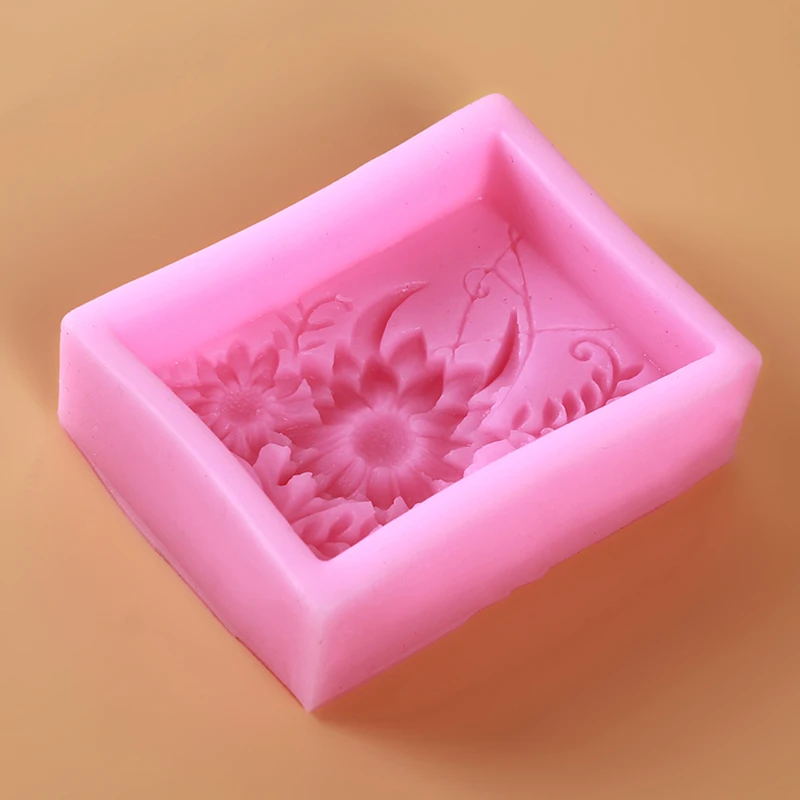 Искусственная форма для мыла изготовления из пищевого силикона квадратная с