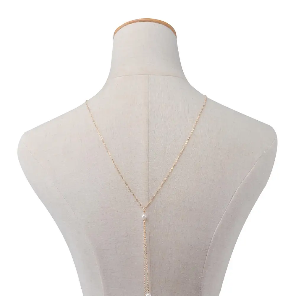 Женское Ожерелье с задней подвеской длинная цепочка из сплава модные ювелирные