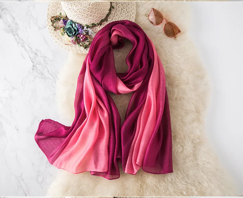 Крутое Новое поступление красивые шарфы и накидки шелковый шарф натуральный