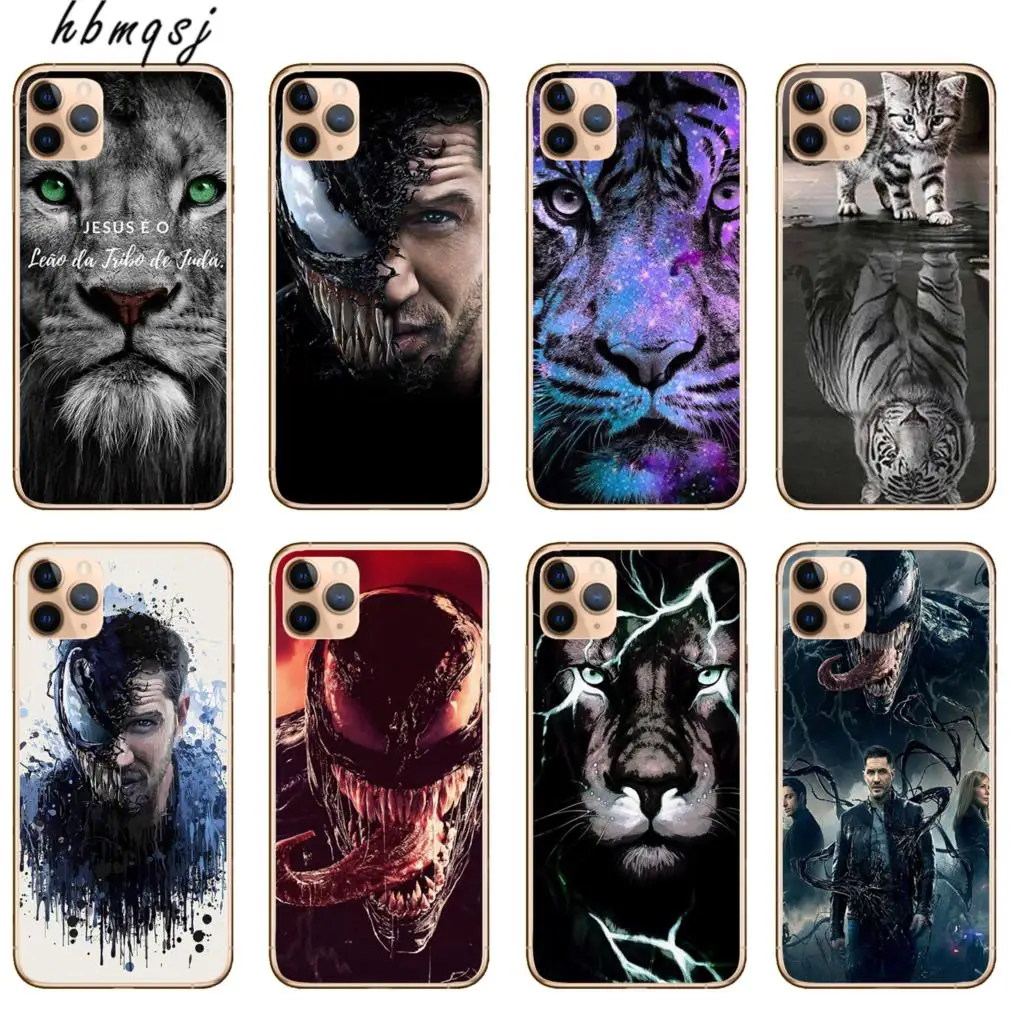 Чехол с рисунком для iphone 11 pro max силиконовый чехол тигром Модный Оригинальный