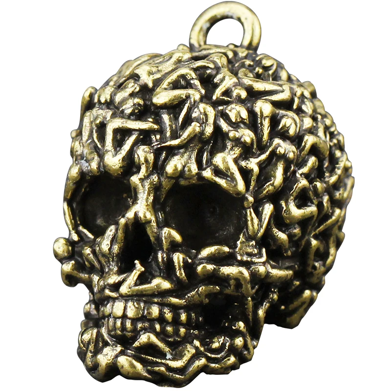 

Healing metal alternative creative personality good color desire skull pendant men hanging jewelry bag car key ring