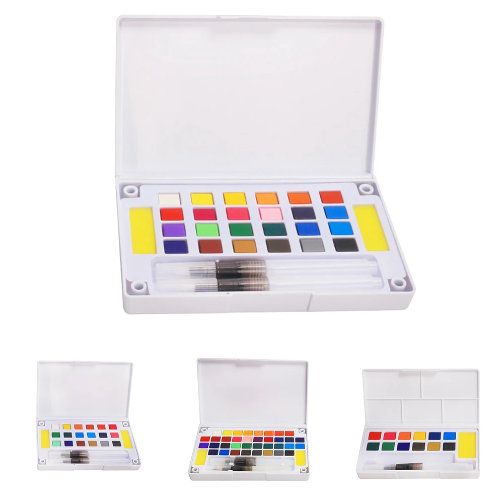 12/18/24/36 Цвета путешествия Твердые съемный сжатого яркий Набор цветных кисточек с