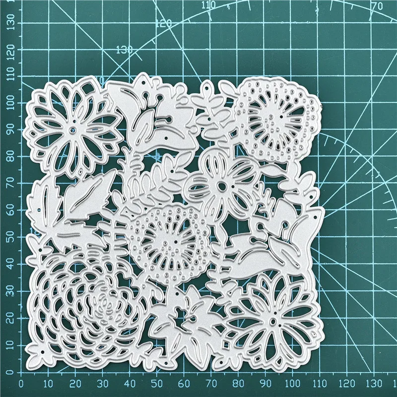 Пресс-формы YaMinSanNiO в форме цветка квадратная рамка металлические штампы для