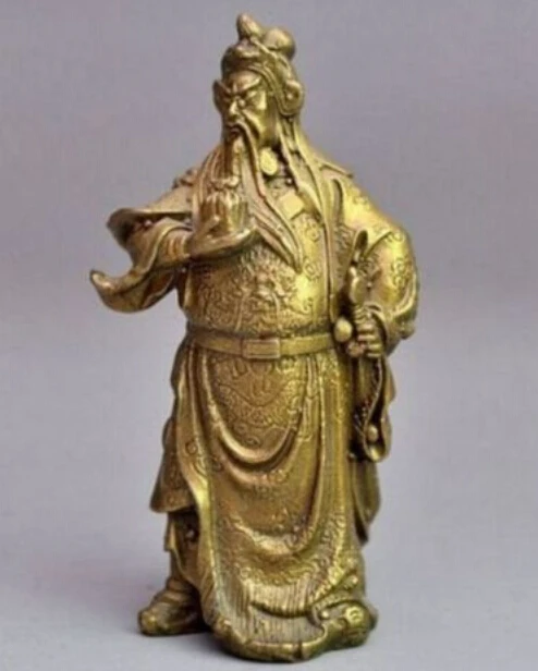 WBY 526 + Редкий китайский бронзовый Медь Дракон воин Гуань гонг|Статуи и скульптуры|