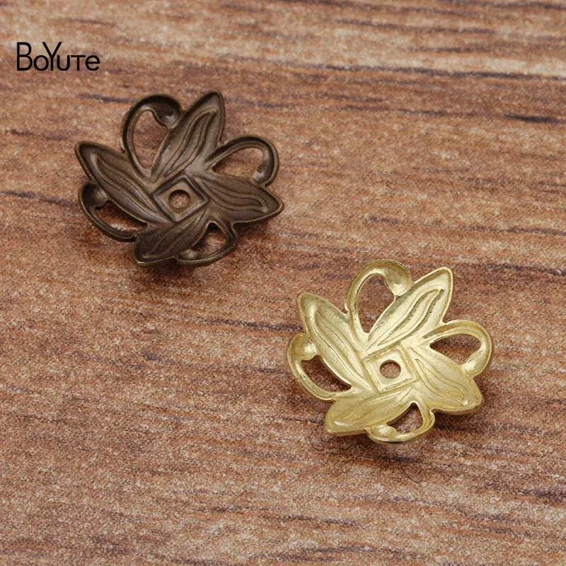 Оптовая продажа BoYuTe (200 шт./лот) металл латунь штамповка 2*10 мм филигранный цветок