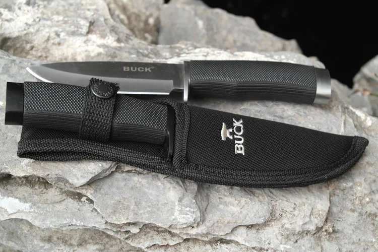 Buck 009 death маленький прямой EDC нож с саблей охотничий нож ABS Ручка Открытый походный нож для выживания складной нож