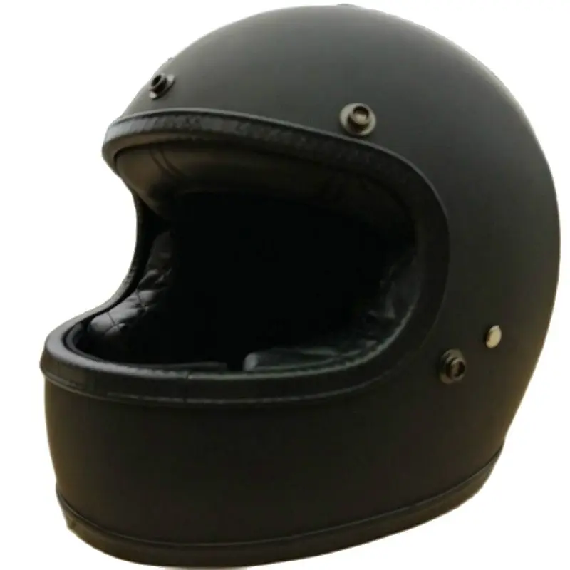 Enlarge Glass Fiber Full Face Motorcycle Helmet Chopper Motorbike Racing Helmets High Quality Vintage Retro Moto Helmets