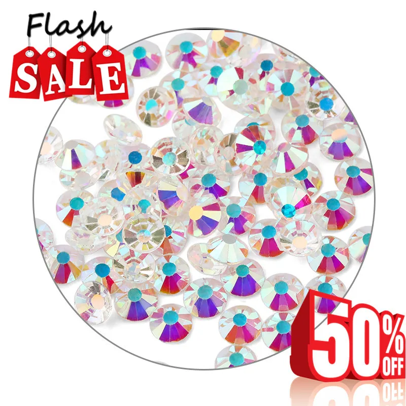 swarovski rhinestones crystals fla Swarovsky наклейки на ногти стразы для ногтей SS3 SS6 1440 шт круглые