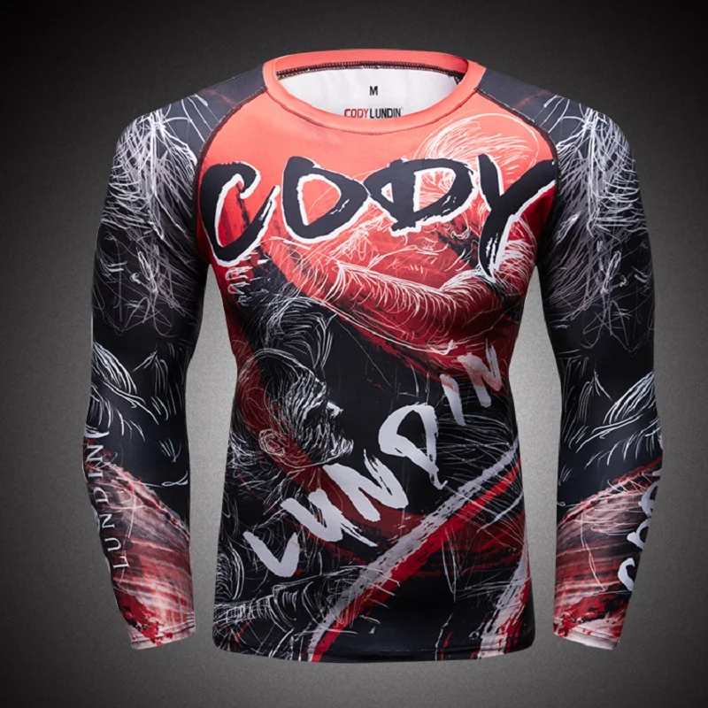 

3d-футболка с животным принтом для спортзала, длинные колготки, футболки, Спортивная Мужская футболка с принтом, спортивная одежда с сублимационной печатью для фитнеса