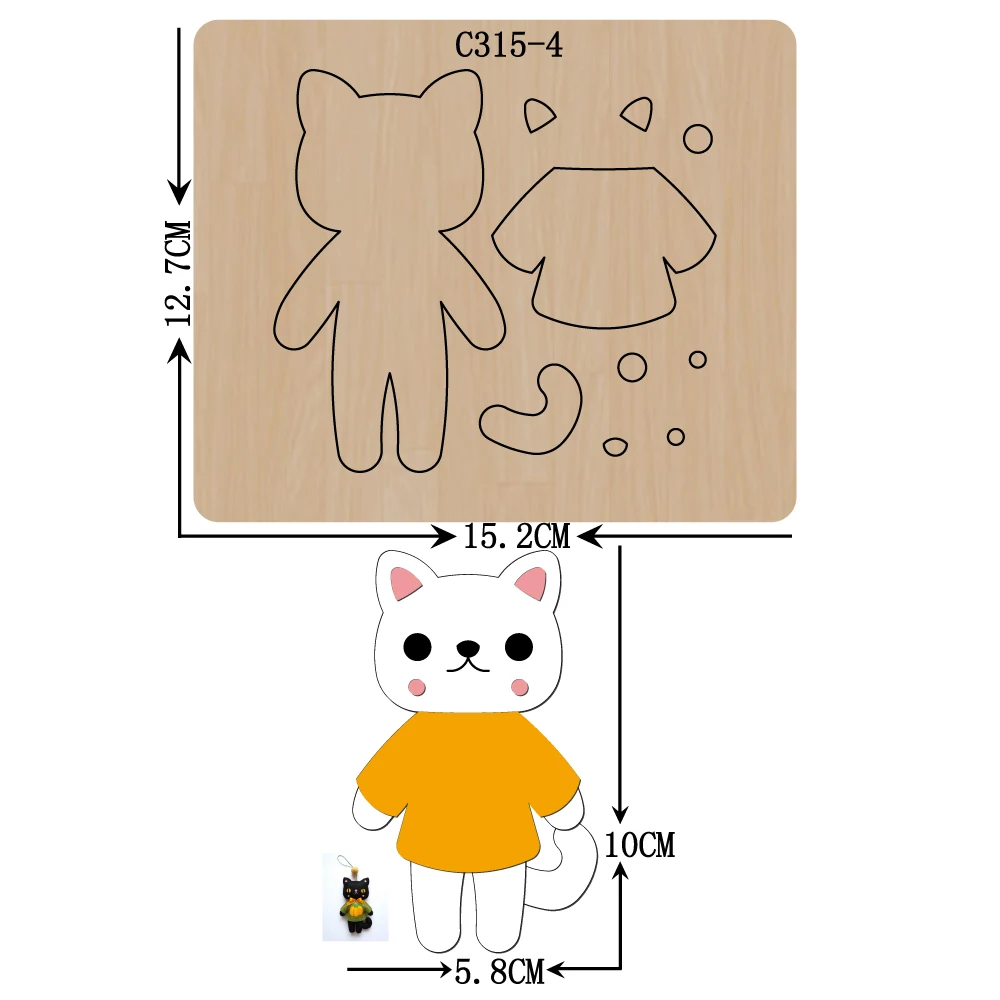 Новый Хэллоуин Кот деревянный штамп для скрапбукинга режущие штампы совместимые