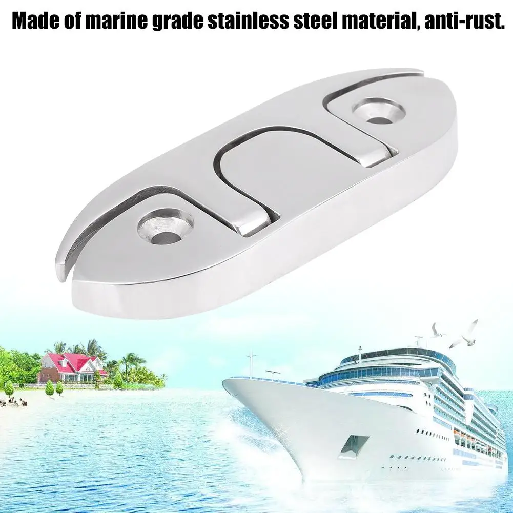 

Folding Dock Cleat 4-1/2 inch 316 Stainless Steel Retractable Boat Cleat