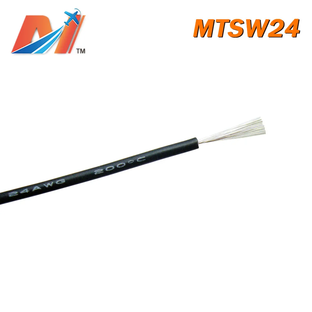 Maytech распродажа (1 метр) Мощный силиконовый провод AWG24 черного цвета|Силовая