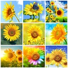 Yi яркий полная выкладка алмазное Рисование Подсолнечник набор со стразами распродажа Алмазная вышивка с цветочным принтом и искусственными бриллиантами мозаичное ремесло домашнего