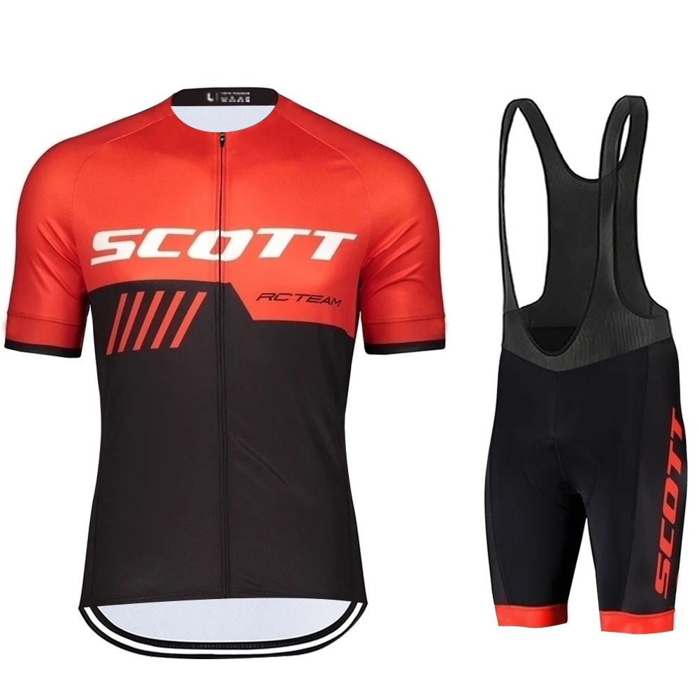

2019 SCOTT Men's Cycling Bike Jersey Short Sleeve Sets Cycling Suit Bicycle Clothing Maillot Ropa Ciclismo MTB Kit Sportswear