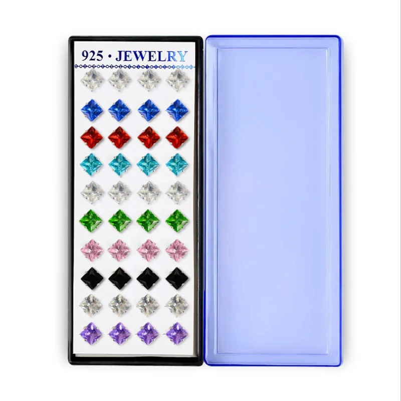 6/8 мм 1 шт. в комплекте набор 40 925 стерлингового серебра женские серьги гвоздики с