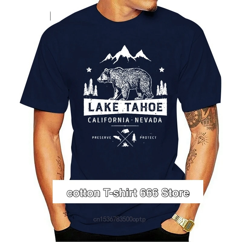 

Camiseta para hombre y mujer, camiseta de Lago taaze, camisetas de California, nieve