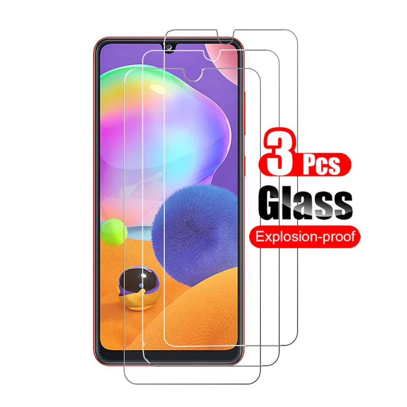 Закаленное стекло для Samsung Galaxy A31 3 шт. Защита экрана пленка с защитой от царапин