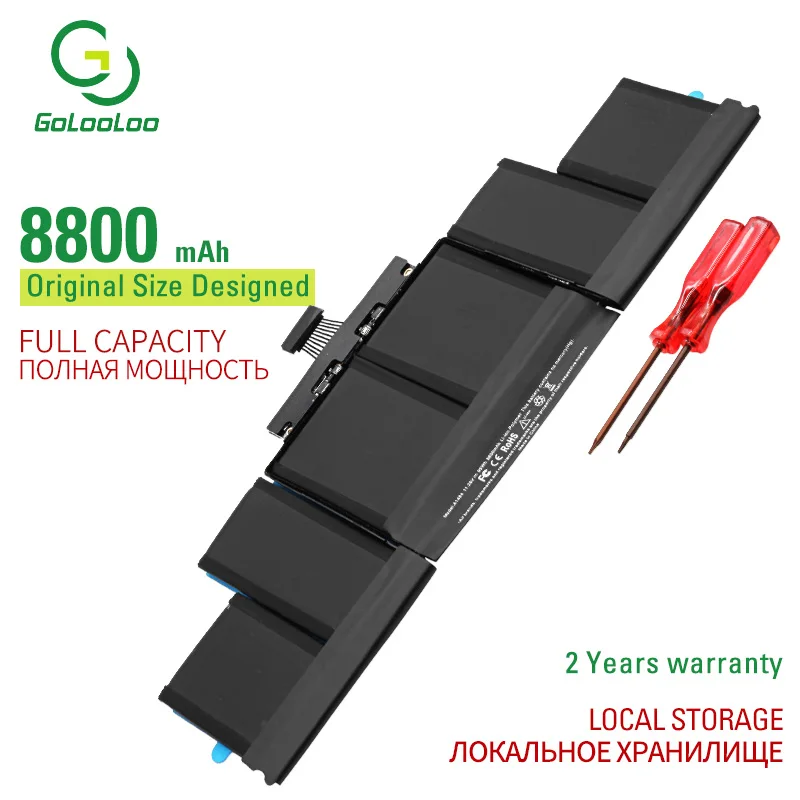 

Golooloo 8800mAh 11.26V A1494 New Laptop Battery For APPLE MacBook Pro 15" Retina Display A1398 Late 2013 & Mid 2014 ME293 ME294