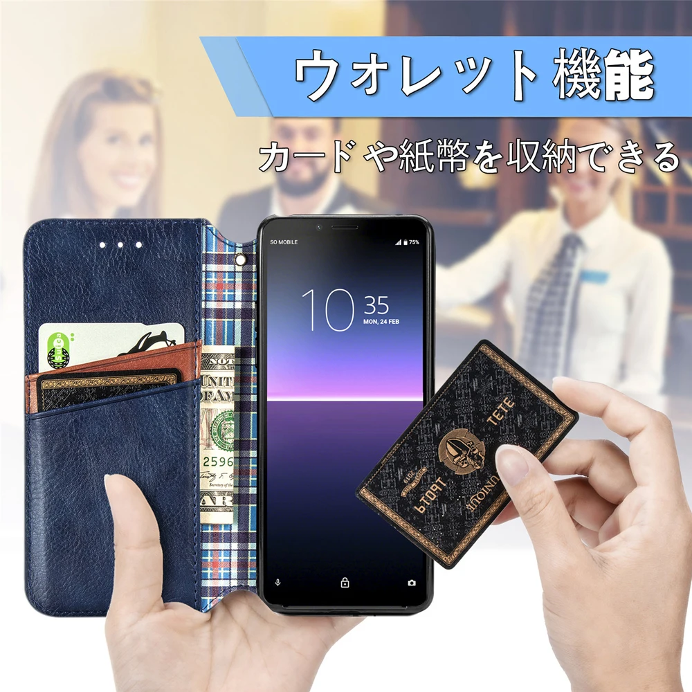 

Flip Leather Case For Sony Xperia 1 II Case Fashion Wallet Card Back Cover For Sony Xperia 1 II Phone Cover