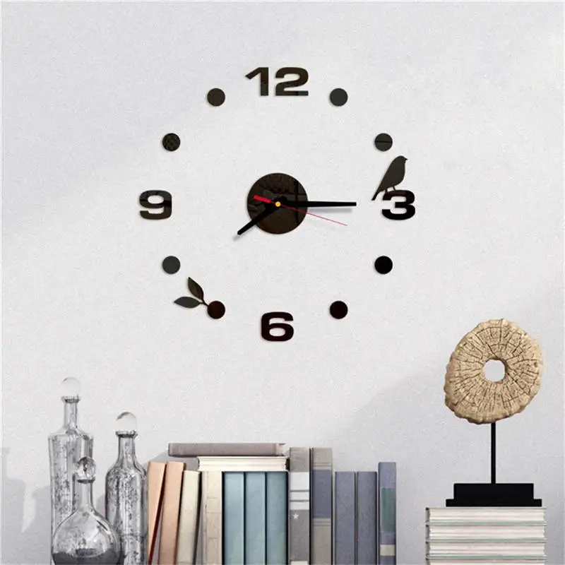 2019 настенные часы Reloj de pared 3D DIY римские цифры акриловое зеркало домашний декор