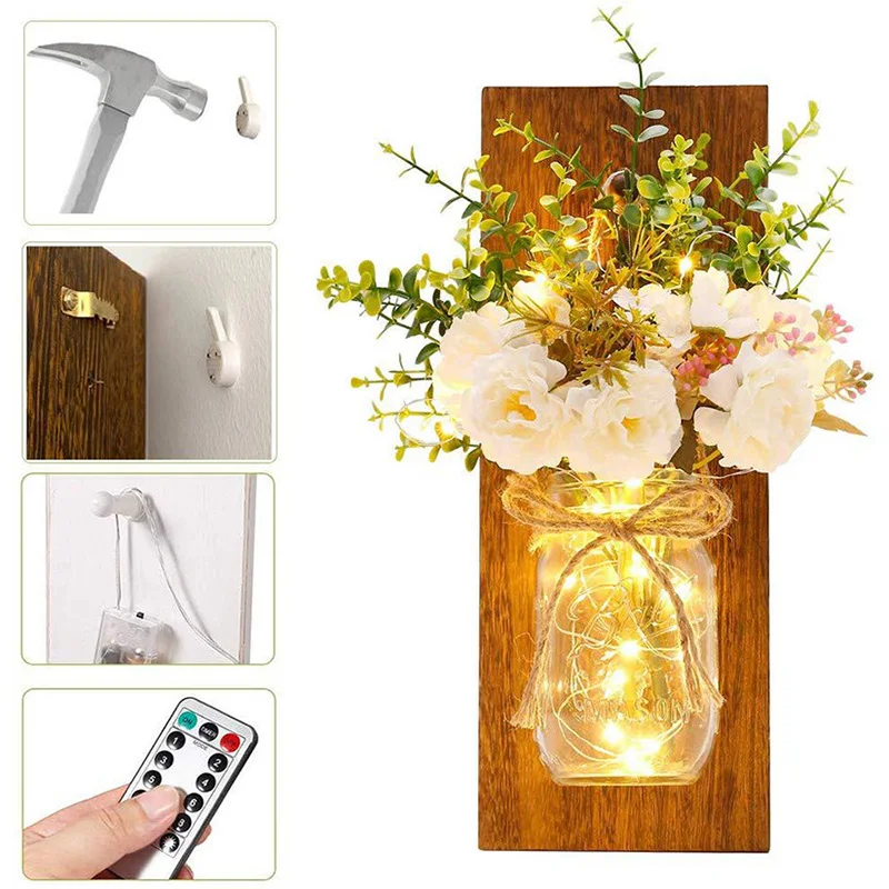 Настенный светильник s с дистанционным Управление 8 режимов и в стиле рустик