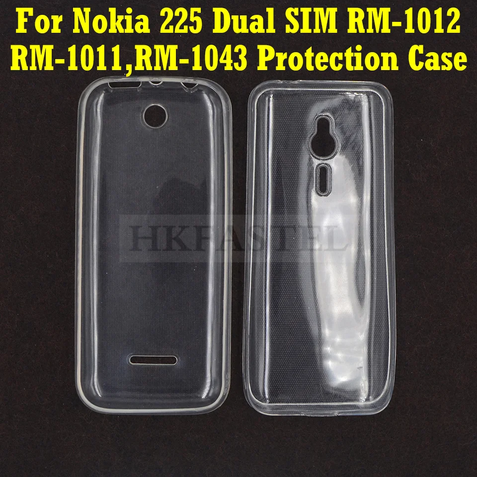 Прозрачный мягкий чехол-накладка из ТПУ для Nokia 225 2014 1011 1043 | Мобильные телефоны и