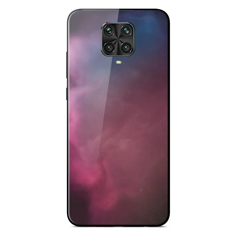 

Silicone Case For RedMi Note 9 Pro Mirror Painted Scratch resistant Tempered glass Back Cover For RedMi Note 9 Pro Phone Cases