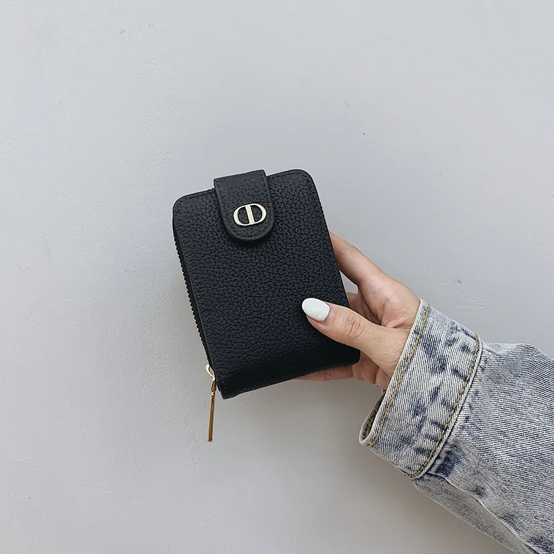 

Женский кошелек с держателем для карт, дизайнерский кошелек из высококачественной искусственной кожи, короткий кошелек для карт, модный ун...