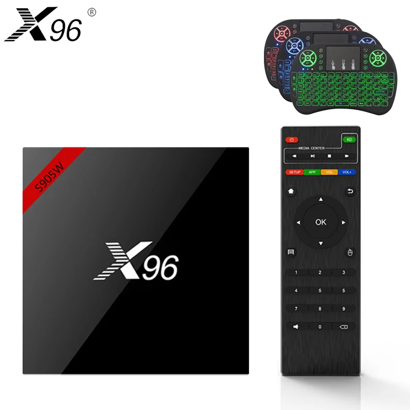 Оригинальная ТВ приставка X96W Android 7 1 Amlogic S905W Quad core HD2.0 4K * 2k телеприставка +