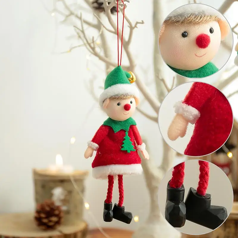 

1PC Santa Claus Christmas Doll Christmas Cute Elf Doll Tree Decoration Pendant Accessories