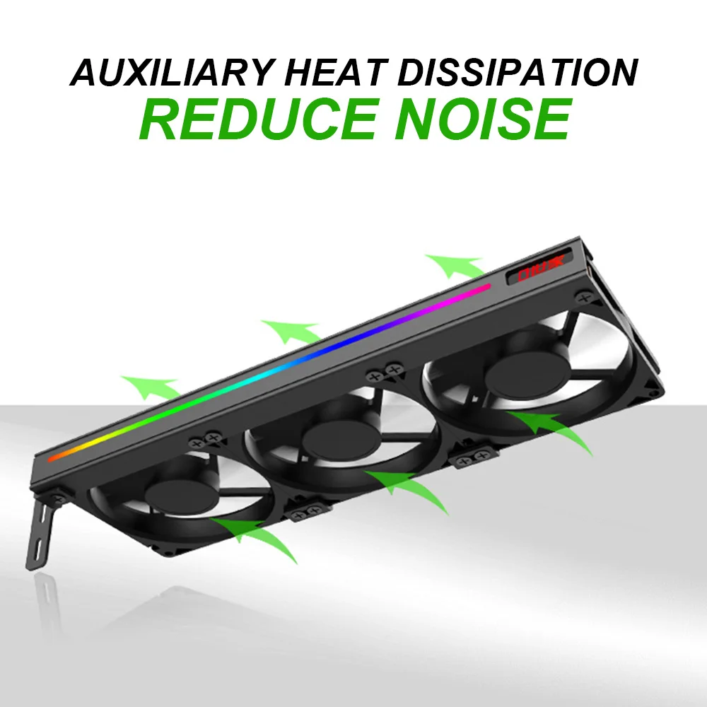 

Universal ARGB GPU Cooling Fan Sync Lighting 5V 3Pin Addressable RGB Decoration PCI Graphics Card Cooler Fan