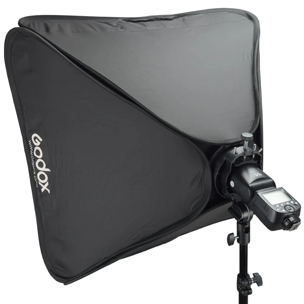 Godox S2 Speedlite Flash Holder Bracket+ Softbox with Bowens Mount for Canon Nikin Godox V1 TT685 V860II AD200 AD400PRO Flash