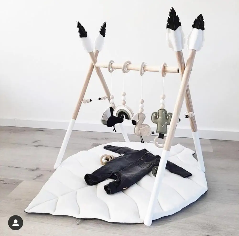 

Baby Crawling Mat Kids Play Mat Children Room Decoration Nordic Style Leaf Shape Soft Carpet Baby Fitness Frame Decoration