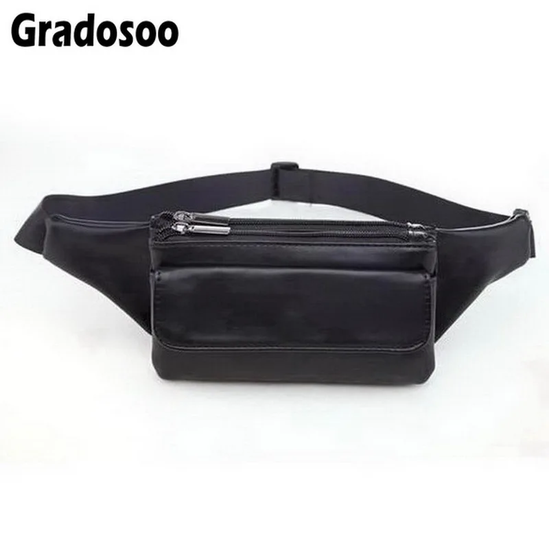 Gradosoo модная кожаная поясная сумка для женщин и мужчин многослойная маленькая