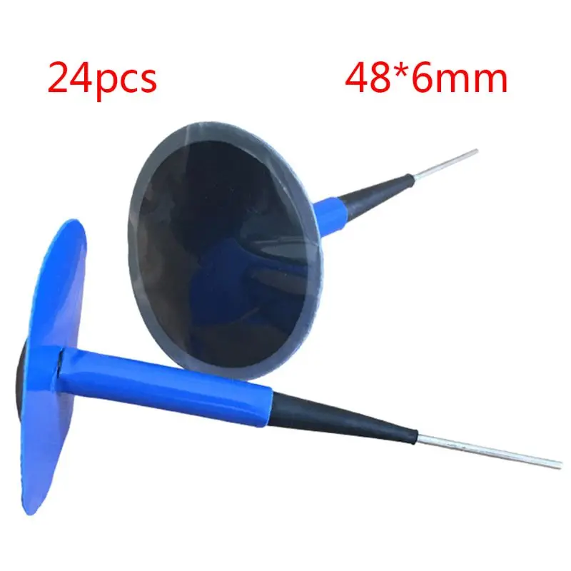 

2021 New 24pcs Tyre Puncture Repair Tubeless Wired Mushroom Plug Patch Kit 48*6mm for Car Motorcycle Car Repair Tool Universal