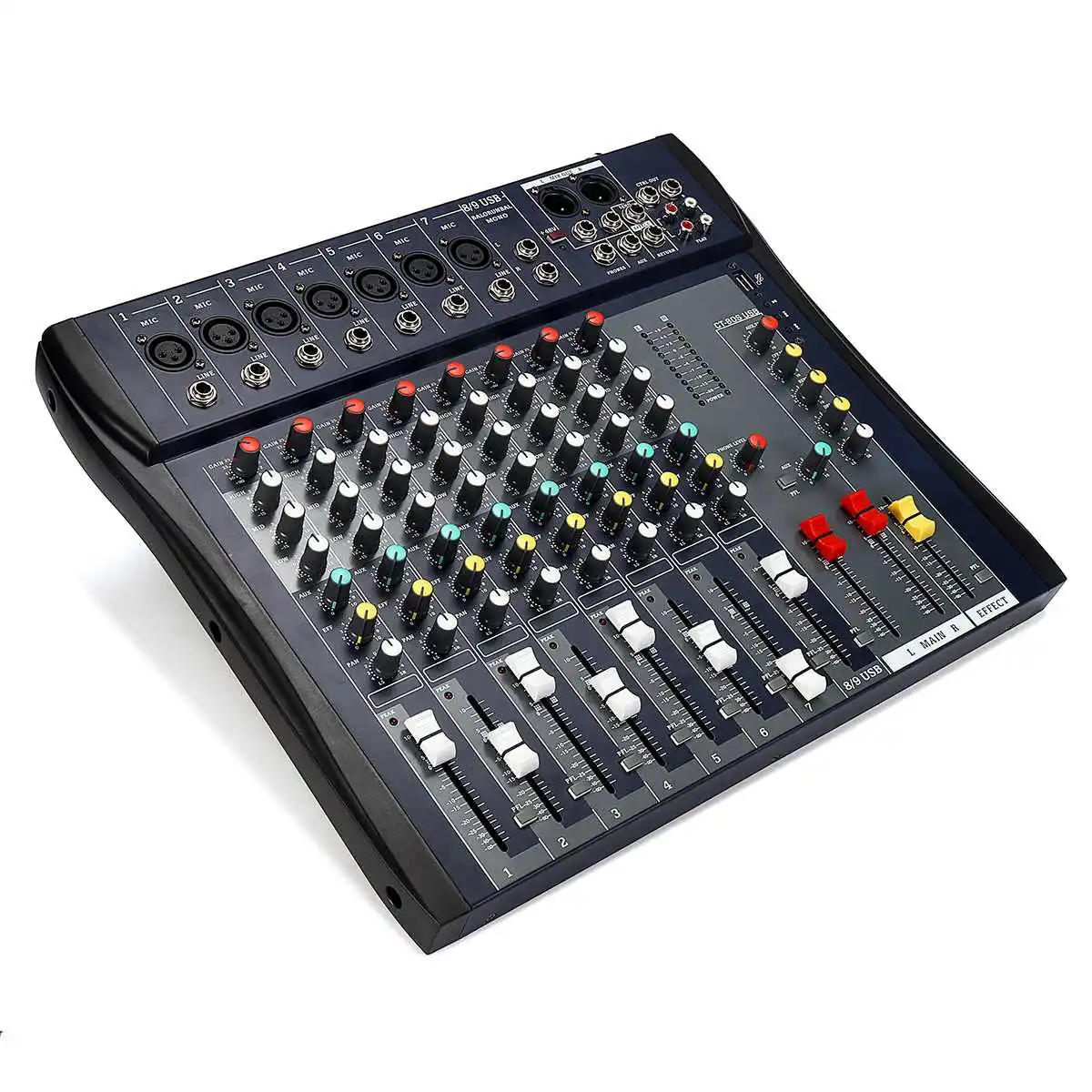 8 channels Профессиональный звуковой микшер смешивания консоль диджея Studio 6/8/12 каналов 8 подойдет как для повседневной носки, так 4 стерео микшер аудио интерфейс USB bluebooth - Цвет: 8 channels
