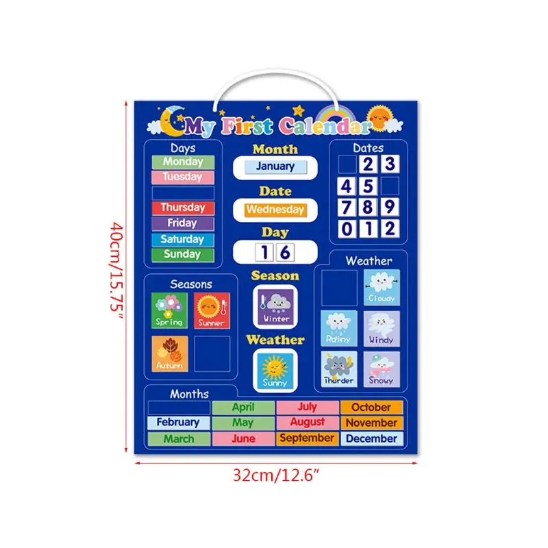 

Weather Calendar Magnetic Board Development Learning Enlightenment Children Toys
